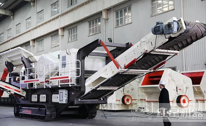 履帶車載移動(dòng)碎石機(jī)，遙控作業(yè)，靈活機(jī)動(dòng)，轉(zhuǎn)場(chǎng)自由