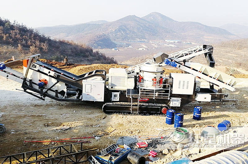 履帶式石頭破碎機(jī)船型機(jī)身，耐磨抗壓