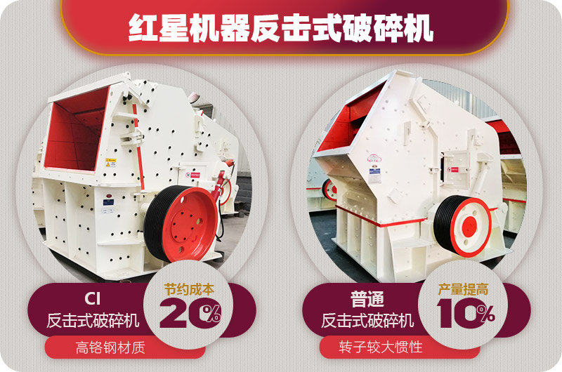 反擊式破碎機(jī)投資成本少，但出料更均勻