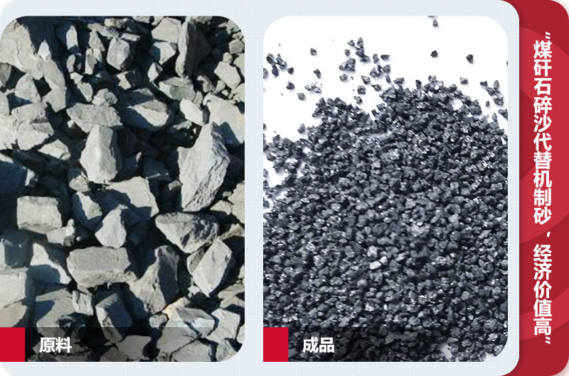 煤矸石碎沙，級(jí)配合理，代替機(jī)制砂