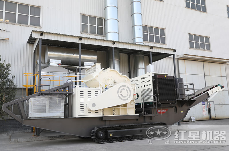 小型建筑垃圾制砂機設備，履帶式移動