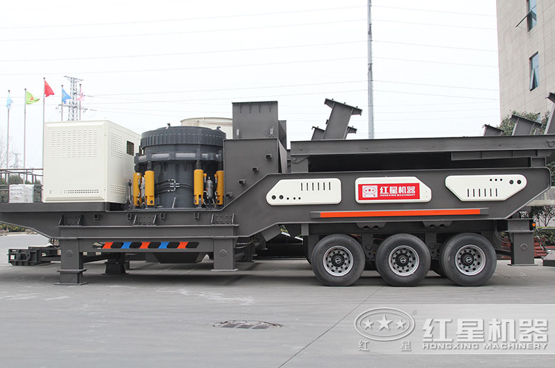 移動(dòng)圓錐式石子破碎機(jī)圖片、適用于硬料